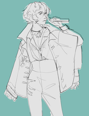 half body sketch ($20)